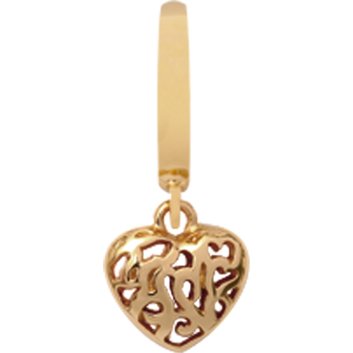 Image of Forgyldt Heart-in-heart charm fra Christina Collect